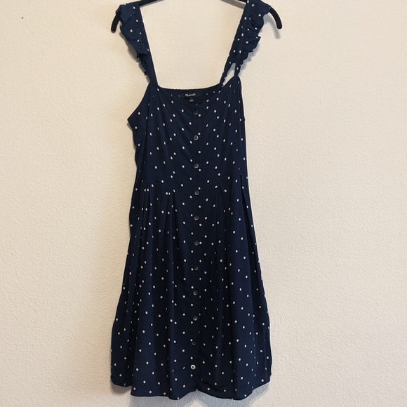 Madewell ruffle strap polka dot dress size 4 - Picture 4 of 11